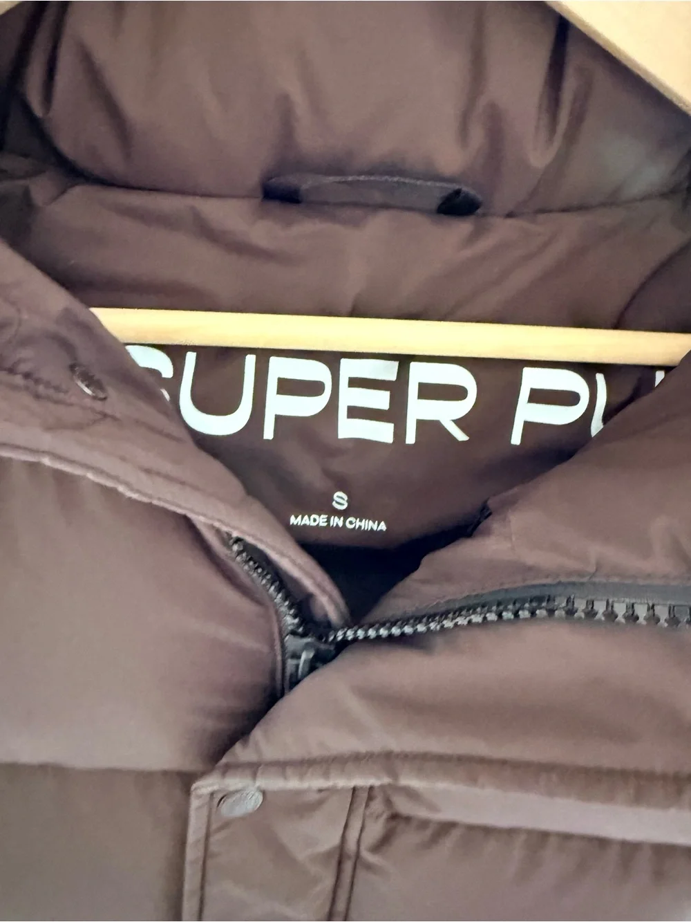 Aritzia superpuff vest shorty brown